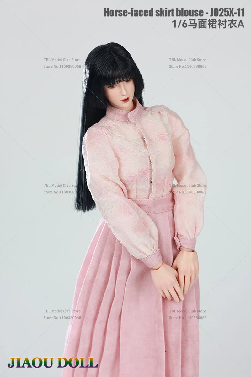 JO25X-11 A/B/C/D 1/6 مقياس النمط الجمهوري Hanfu Ma Mian تنورة الملابس النسائية نسخة محسنة لجندي شخصيات الحركة 12 بوصة #6