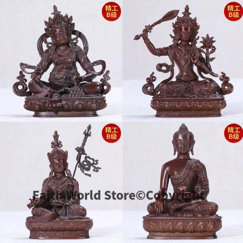 HOME CAR High grade Pocket Buddha statue Manjusri Guru Rinpoche Jambhala fortune Shakyamuni Buddha safety Effective protection