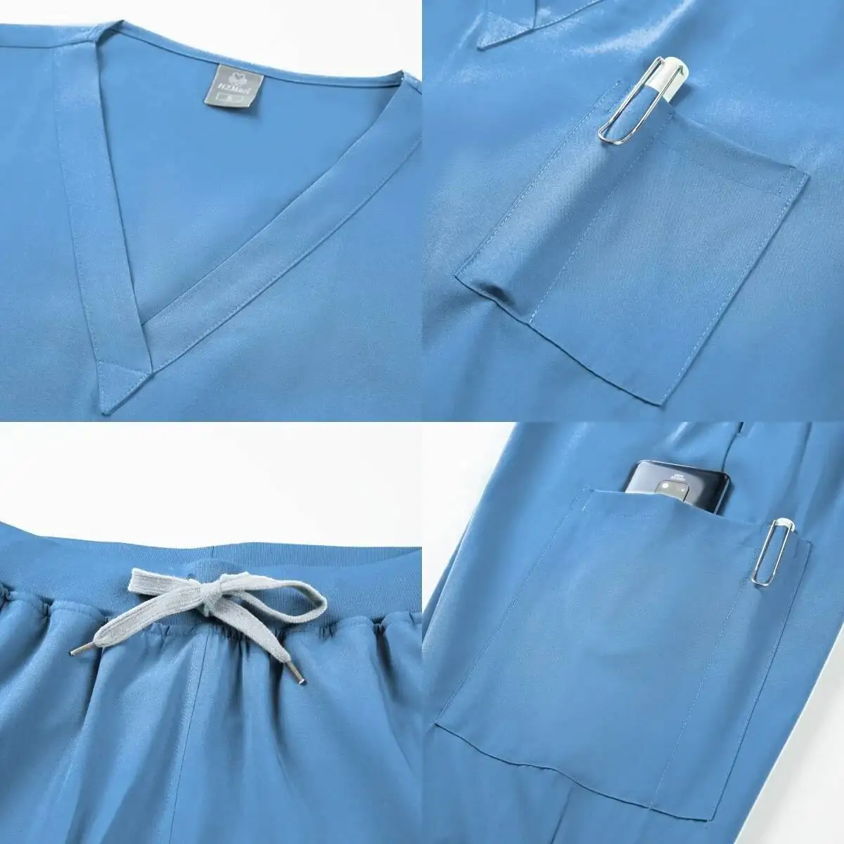 

Multicolor Beautician Lab Workwear Solid Color Beauty Salon Nursing Pet Clinic Scrubs Uniforms Work Clothes Wholesale