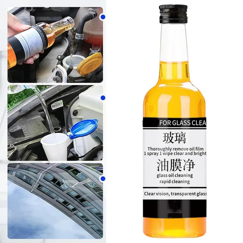 Oil Film Remover for Windshield – Fast Glass Degreaser to Eliminate Grease & Haze for Clear Driving Vision in Rain or Night