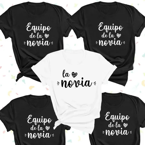 Novia Latina 여성 티셔츠, 스페인어 Boda Espanol 웨딩 티셔츠, 팀 신부 EVJF 독신 파티 의류, 암탉 파티 티셔츠 