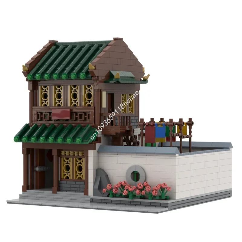 1860 pièces MOC magasin de Textile chinois usine créé modèle blocs de construction jouet assembler bricolage cadeaux de noël idée créative anniversaire