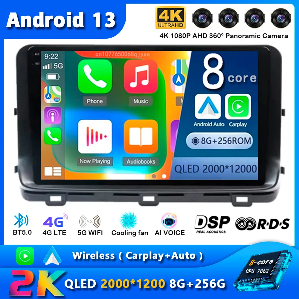 

Автомобильный радиоприемник на Android 13 для Kia Ceed 3 CD 2018 2019 2020 2021 2022 навигация GPS мультимедийный видеоплеер стерео Carplay + Авто WiFi
