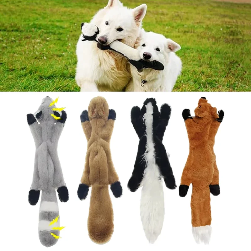 

New 45cm Simulated Animal Holster No Stuffing with Squeakers Dog Chew Toy Durable Plush Crinkle Pet Squeak Toys Pet Supplies
