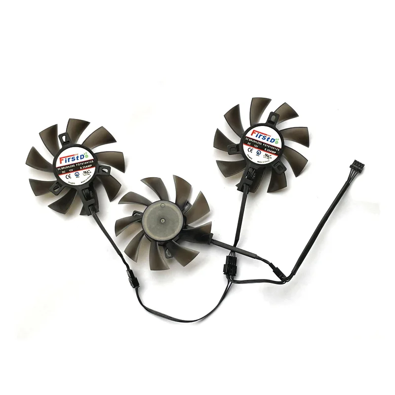 NEW 1LOT 75MM FD8015H12S FD7010H12S AMD Radeon VII GPU Fan，For XFX RX Radeon VII、ASUS RADEONVII-16G Graphics card cooling fan