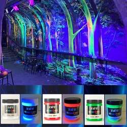 Fluorescent Acrylic Paint Wall Painting Toy Paper Interior Decoration Graffiti Painting Purple Light Luminous Art Luminous Paint