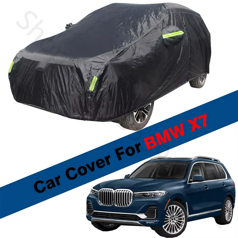 

Waterproof Car Cover For BMW X7 2018-2022 SUV Outdoor Summer Sun Shade Anti-UV Winter Rain Snow Wind Prevent Cover Dustproof