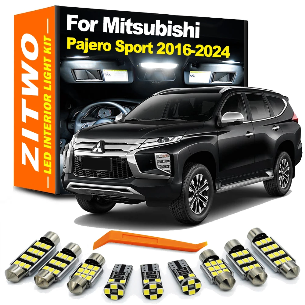 ZITWO 17Pcs LED Interior Reading Map Plate Light Kit For Mitsubishi Pajero Montero Sport MK3 2016- 2019 2020 2021 2022 2023 2024