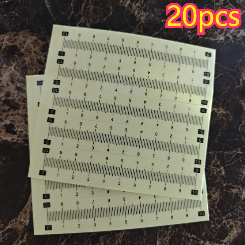 20PCS Self-Adhesive Ruler Stickers, 0-10/15cm Scale Labels for Measuring, Crafts, DIY Projects and Laboratory Use