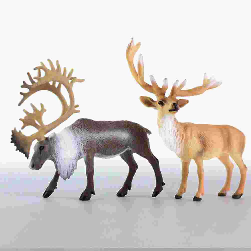 Reindeer Model Toys Ornaments Household Simulated Pvc Animals Figurine Adornments Child Imitated Models