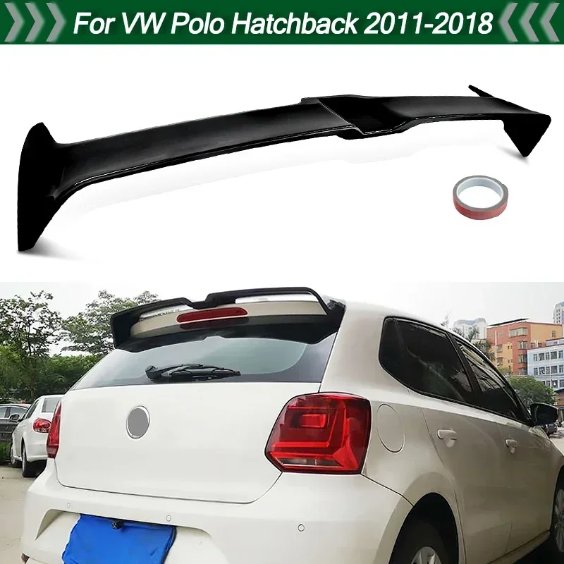 

For VW Polo Hatchback MK5 2011-2018 Glossy Black Rear Roof Spoiler Top Tail Wing