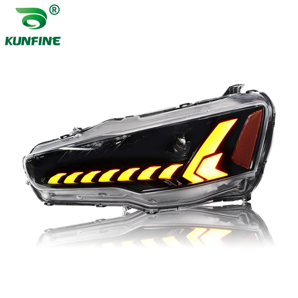 Pair of Car Styling Car Headlight Assembly For MITSUBISHI GRAND LANCER EVO-X 2008-2018 LED Head Lamp Car Tuning Light Parts Plug