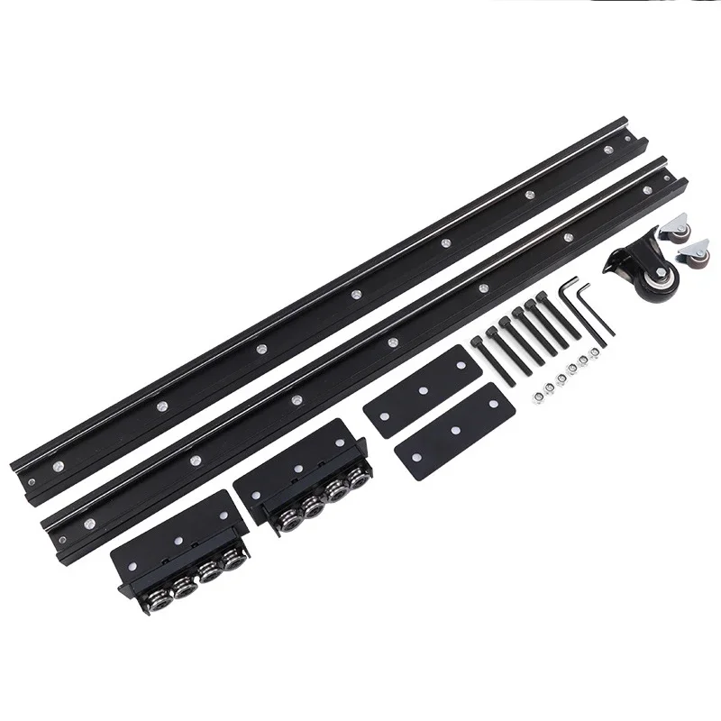 Thickened mid-island table slide rail bar telescopic extension translation track pulling heavy-duty guide rail accessories