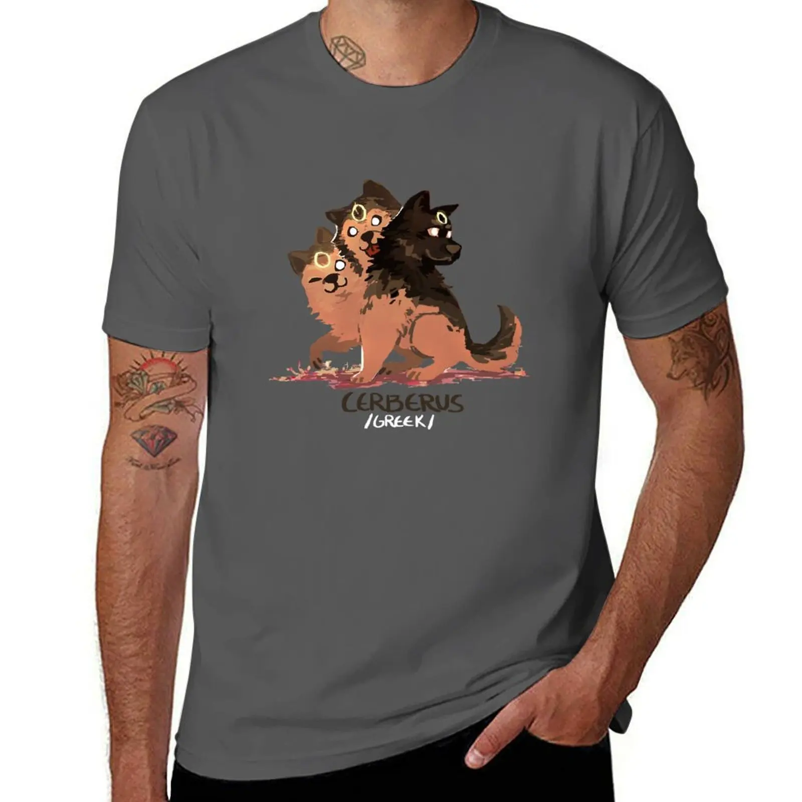 

cerberus T-Shirt aesthetic clothes for a boy animal prinfor boys plain black t shirts men