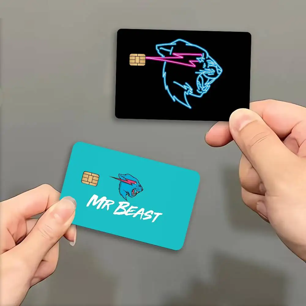 Game Blogger Mr-Beast Anmie Sticker Film Skin Cover for Credit Card Debit Bank Card Front