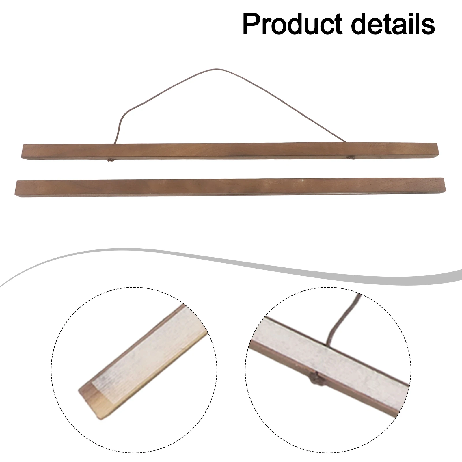 Walnut Magnetic Wooden Poster Hanger Stylish and Functional Suitable for Different Styles of Posters Easy to Hang