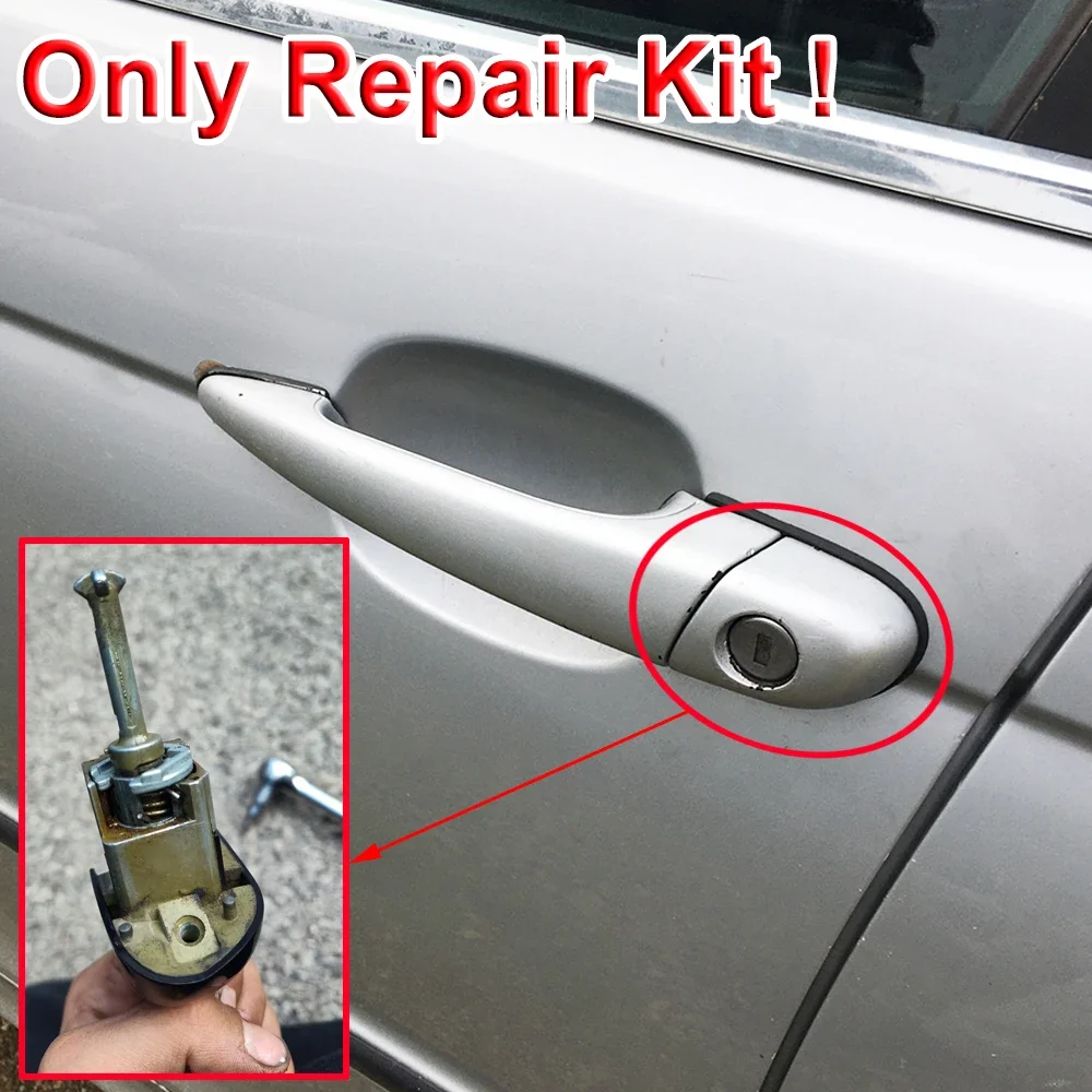 7pcs/set Front Door Handle Lock Cylinder Barrel Paddle Repair Tool 45MM Kit for BMW 3 Series E46 1998-2006 316i 320i Accessories