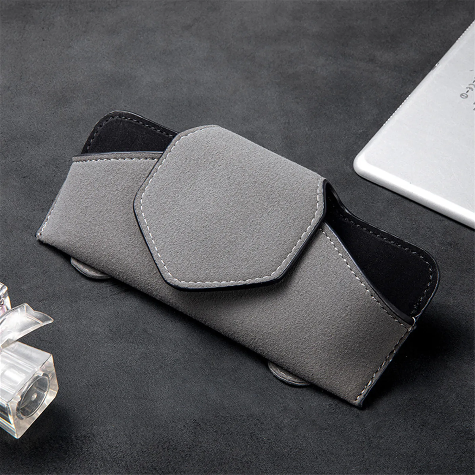 Car Glasses Case Auto Sun Visor Glasses Holder Sunglasses Clip Card Ticket Holder Multifunction Eyeglasses Car Accessory Storage