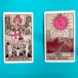 10.3*6cm Pink Tarot Deck 78 Tarot Cards for Beginners Rider-waite Tarot System Pocket Size