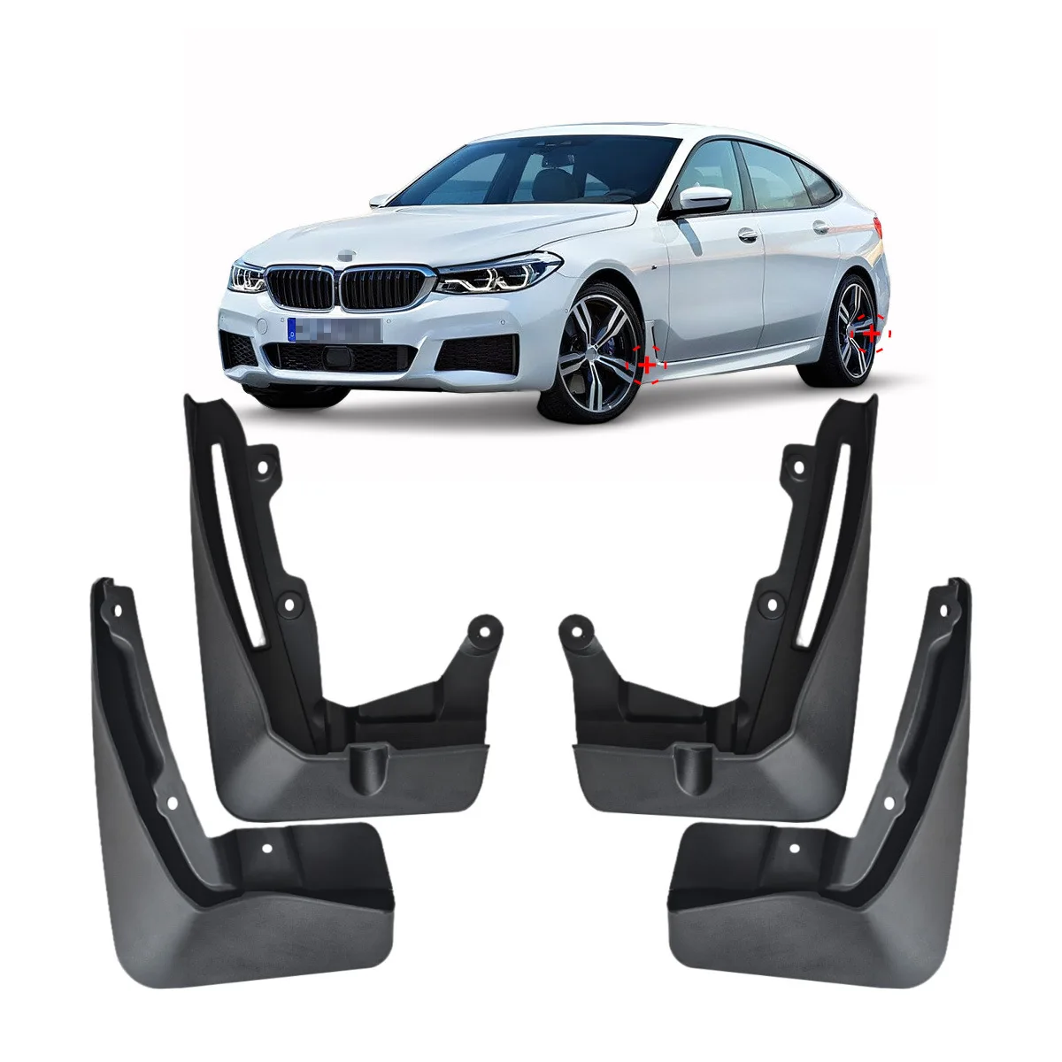 Para BMW Serie 6 guardabarros Gran Turismo 4 Uds 2017-abajo para BMW Serie 6 Gran Turismo GT G32 M guardabarros deportivos protectores contra salpicaduras