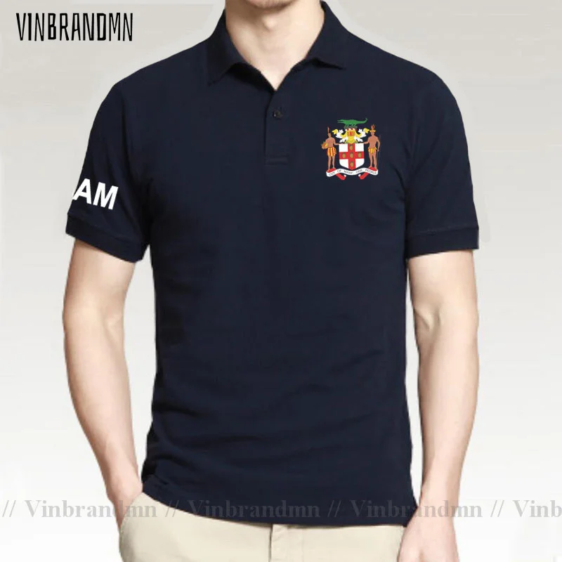 Jamaica Polo shirts Men Short Sleeve Brand Shirt Country Flag Design 100% Cotton Tops Nation Team Polos New Fashion JAM Jamaican