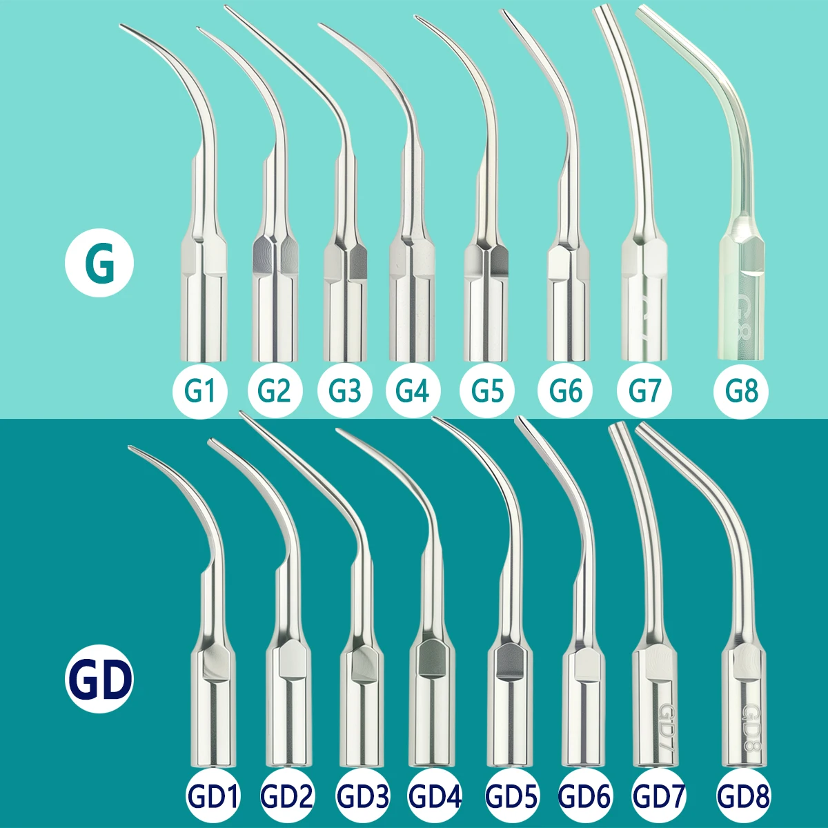 

Dental Scaler Tips Ultrasonic Scaling Tips G GD etc Various models Fit EMS Woodpecker SATELEC DTE NSK Ultrasonic Scaling Tools