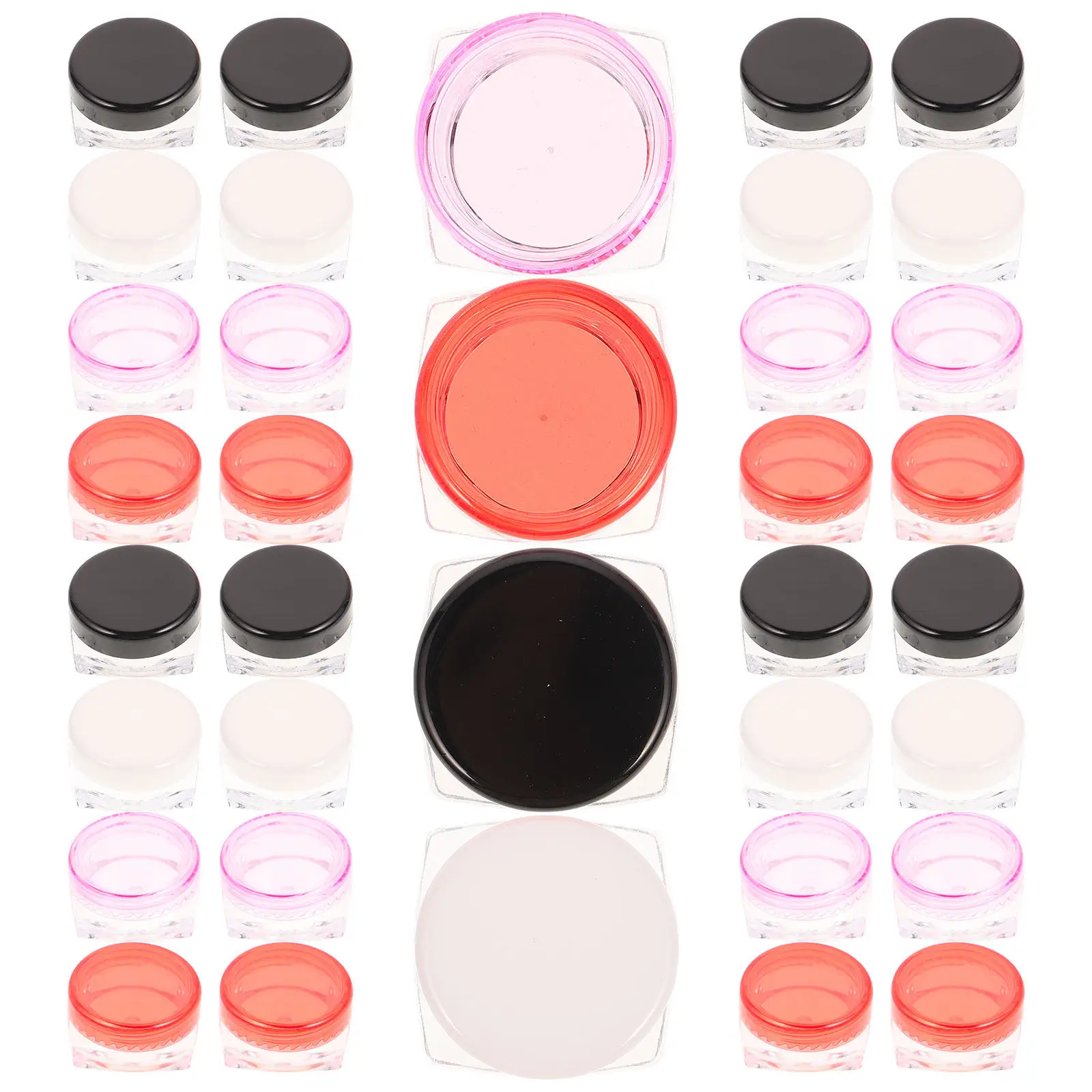 

Набор из 50 портативных контейнеров для косметики: герметичные мини-футляры для крема, пудры, средств для лица и глаз, органайзер для путешествий