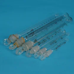 1/2/5/10/15/20/25/50/100ml Graduated Lab Clear Glass Test Tube Round Bottom with Stopper Glassware