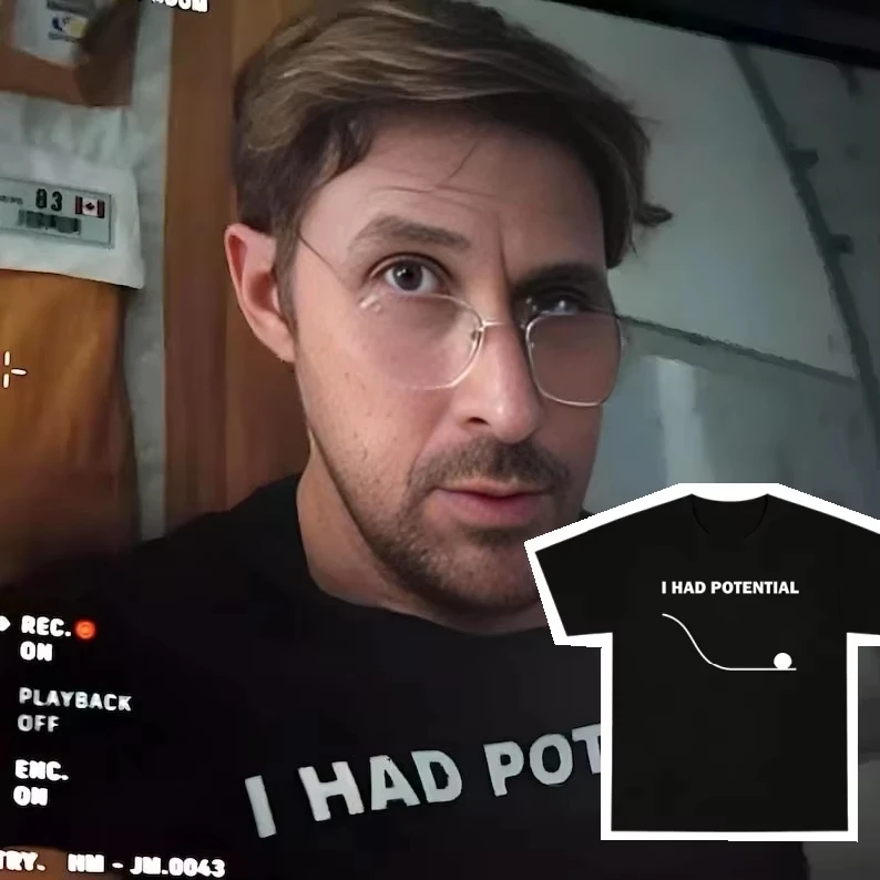 Project Hail Mary « I Had Potential » Ryland Grace, chemise unisexe 100% coton, même style, nouvelle mode été 2026, t-shirt surdimensionné pour hommes