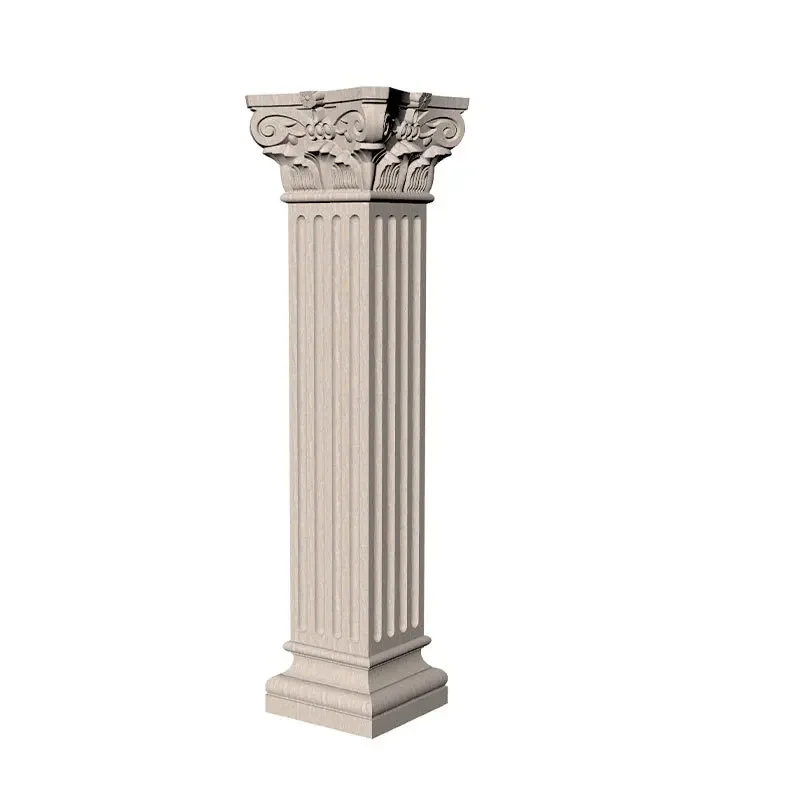Square Thickened Roman Column Mold Plastic Steel Square Exterior Wall Clad Wall European Villa Chinese Full Set of Doors