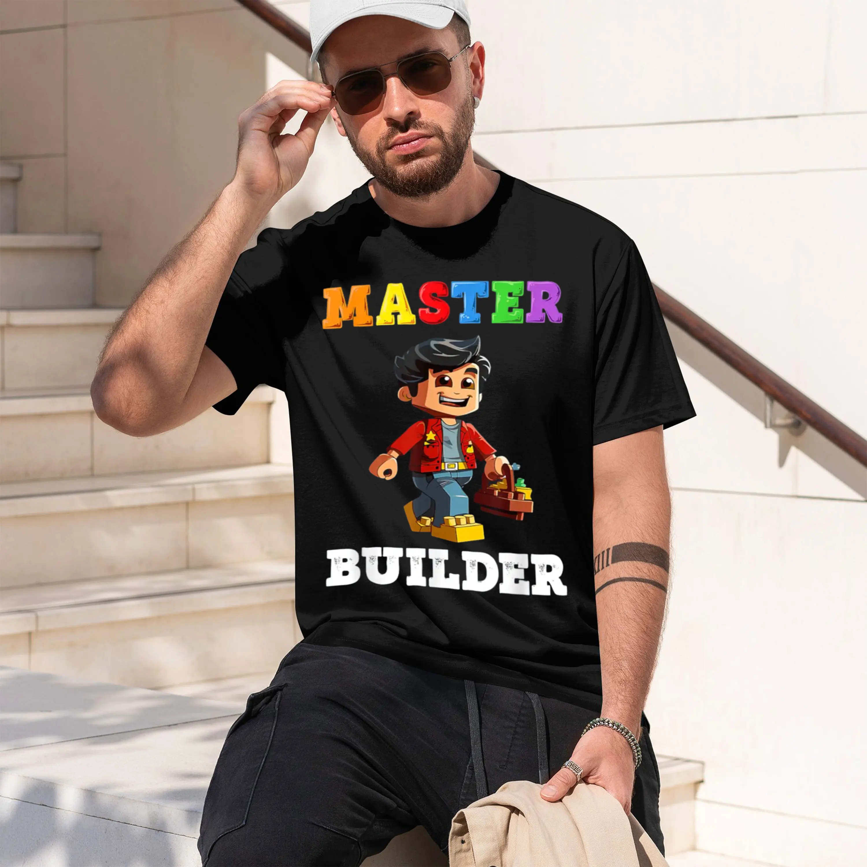 Master Builder Funny B Building s Men T-Shirt Kawaii Clothes Shirts for Women Ropa Mujer 2026 New Model Short-sleeve crewneck T-