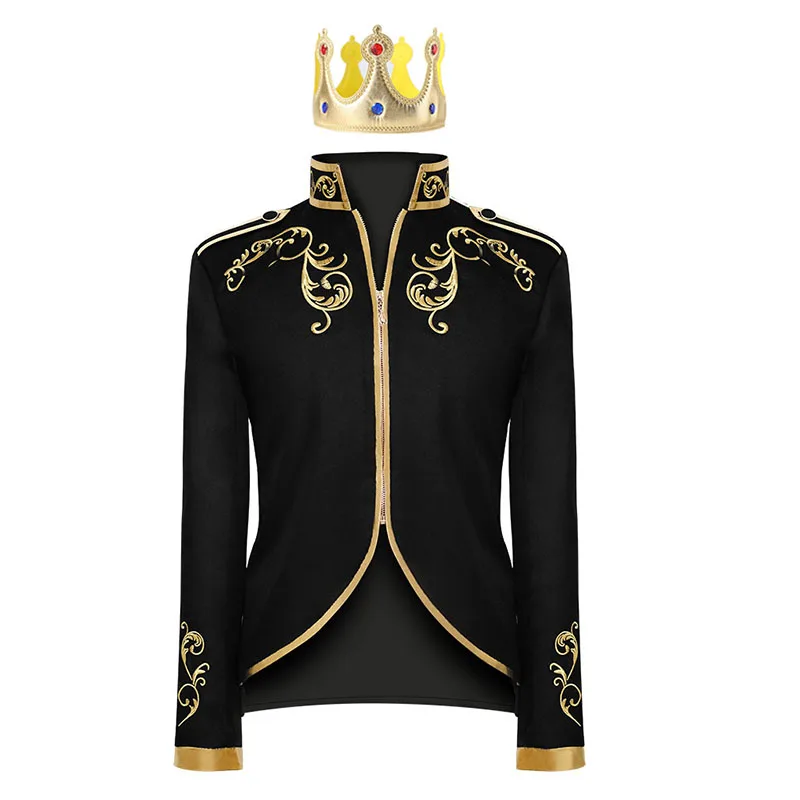 Детские куртки для косплея Prince King Royal Court с вышивкой, винтажные викторианские пальто для мальчиков, карнавальный костюм на Хэллоуин, день рождения