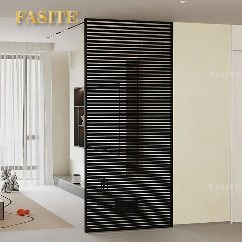 For Office Entrance Living Room Decorative Background Simple Light Luxury Hollow Metal Grille Stainless Steel Partition