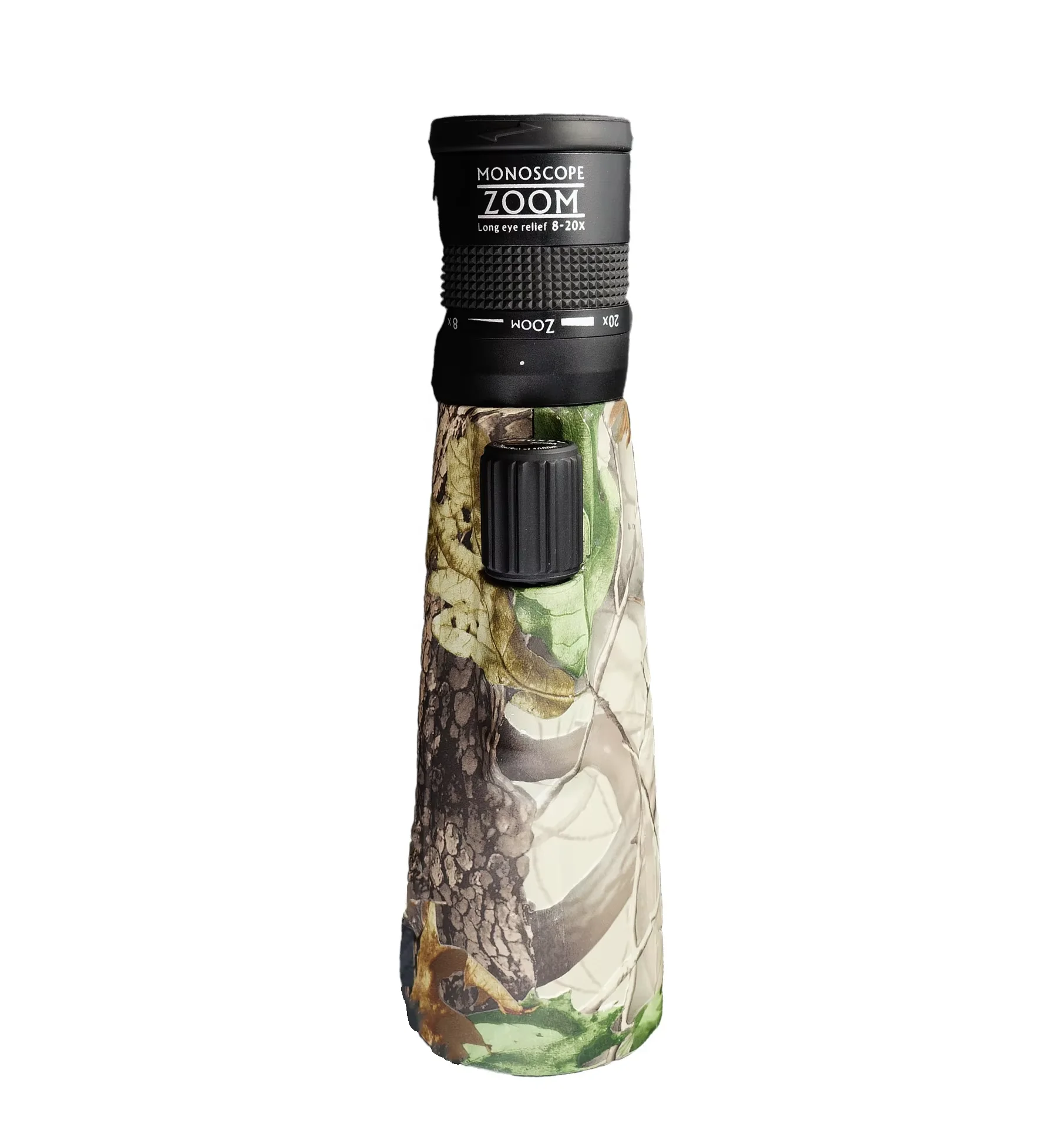High Power 8-20x50 Zoom Monocular New Model with Custom Printed Logo Packaging Camouflage Anti-Glare for Hunting Birdwatching