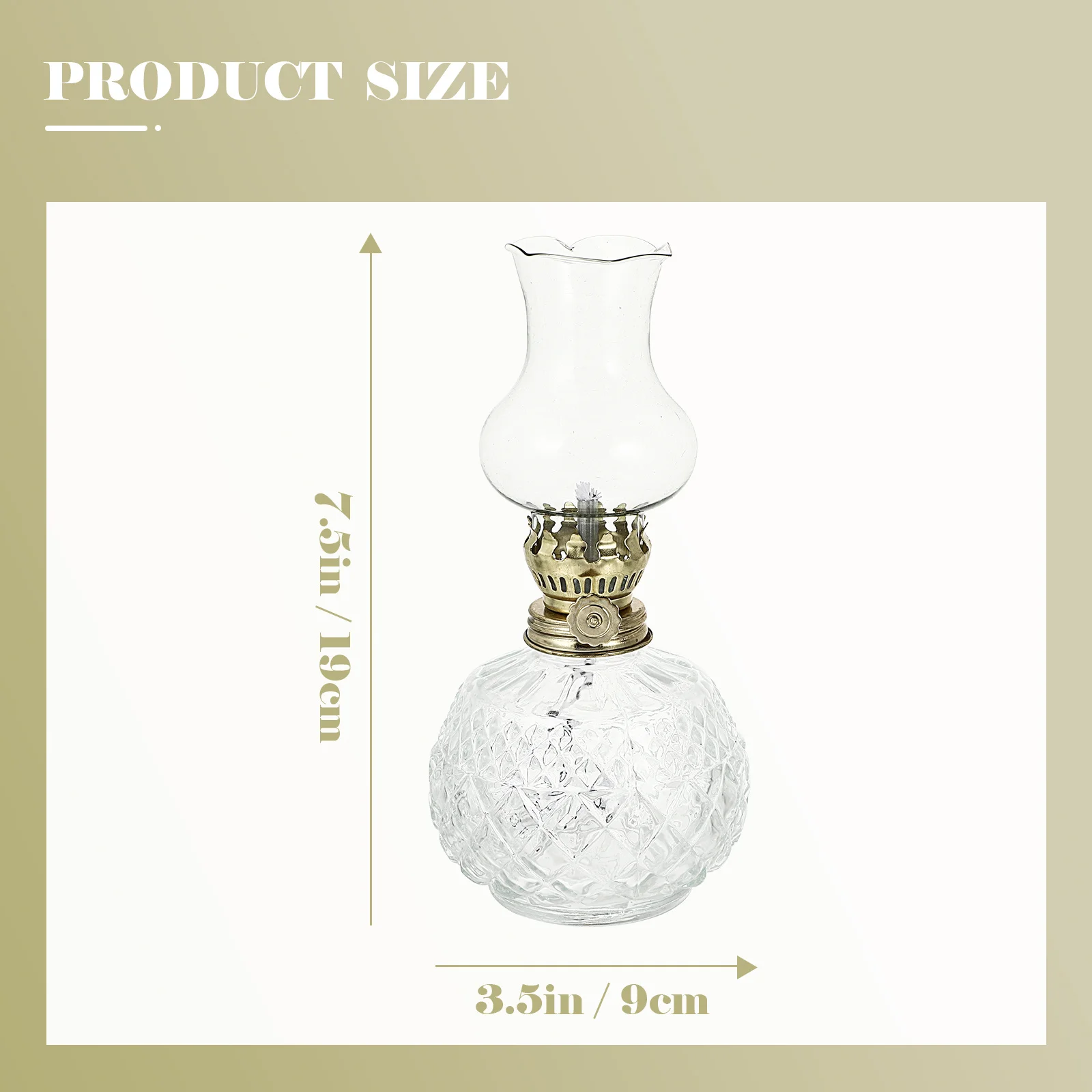 Transparent Glass Lamp with Retro Style Perfect for Home Decor Party Wedding Events Functional and Decorative Oil Light