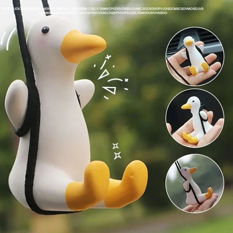 Cute Car Charm Cool Rocking Swing Duck Teenagers Car Jewellery Decoration Accessories Gifts  Car interior ornament