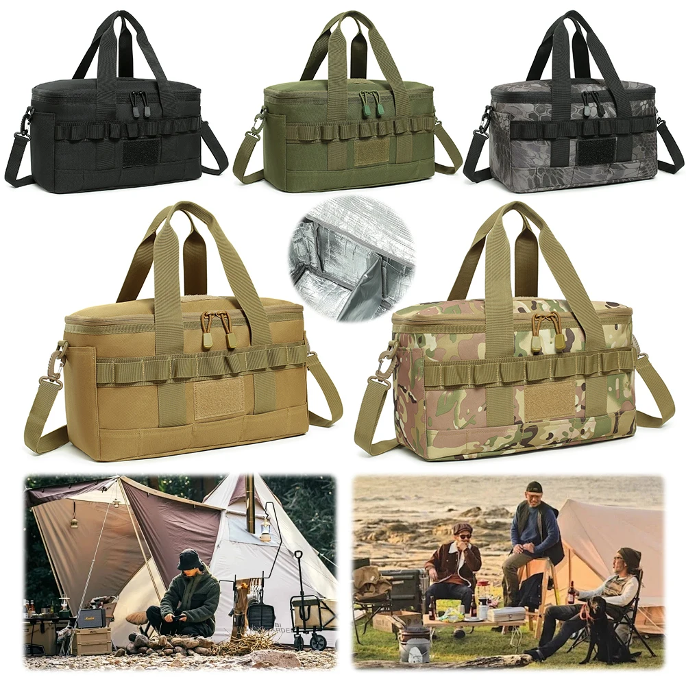 Outdoor Heavy Duty Lunch Bag Large Capacity Thermal Cooler Bag Insulated Outdoor Picnic Bag for Camping Picnic Beach Work Trip