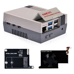 GeeekPi GAME5PI Case with M.2 NVME PCIE Board (N08) ABS Shell Armor Lite V5 Heat Sink For Raspberry Pi 5