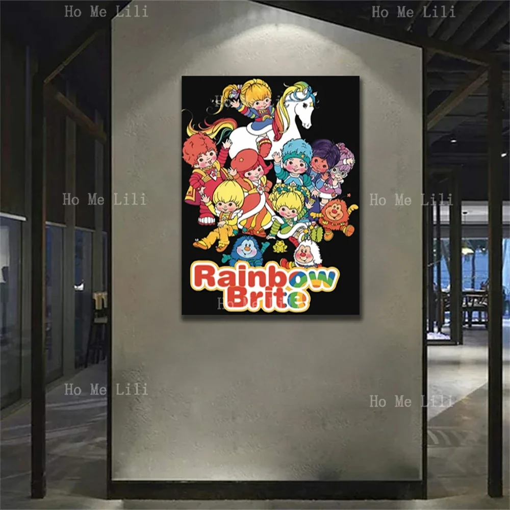 Rainbow Brite Funny Graphic Painting Canvas Wall Art Living Room Bedroom Bathroom Decor