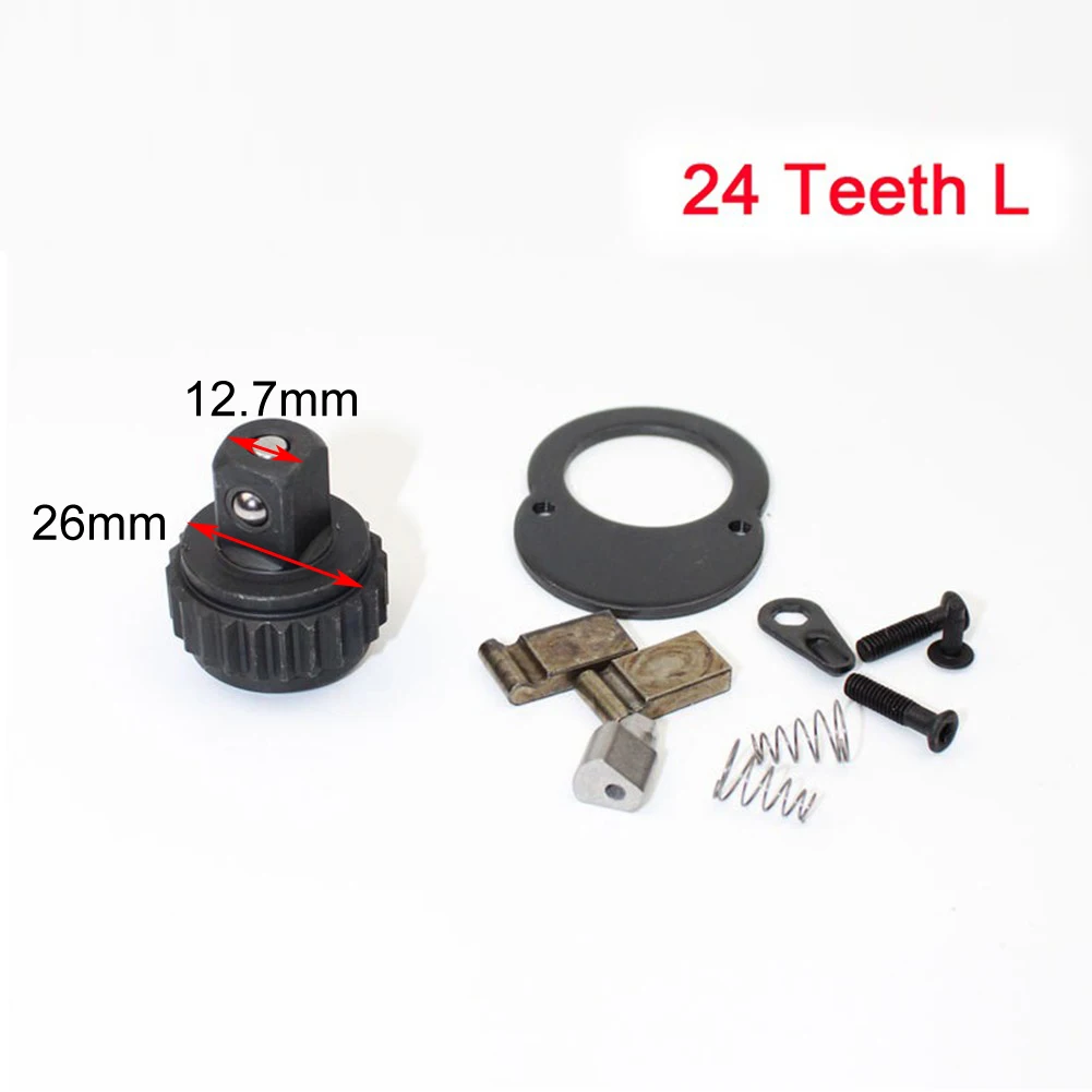 

24 Teeth Ratchet Socket Wrench Repair Accessory Kit with 1/4'' 3/8'' 1/2'' Sizes for Automotive and Mechanic Use