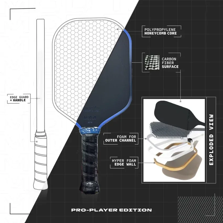 GEN3 Propulsion16mm Pickle Paddle Pro Player Edition  EVA Foam Filling Core Pickleball Paddle Racket UPA-A Approved Hyperion 3s