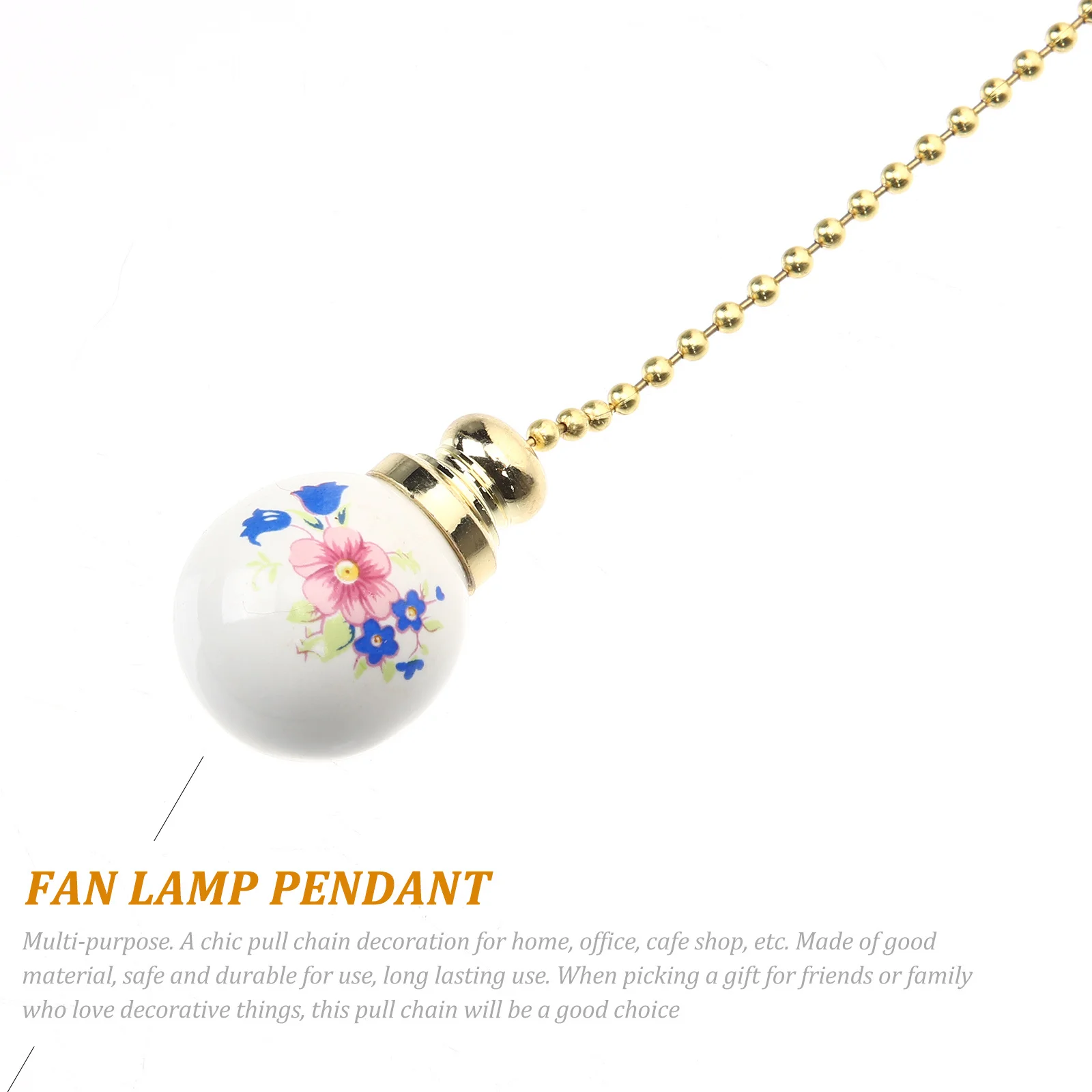 مروحة الزخرفية سحب سلسلة السيراميك المعادن ل ضوء السقف تمديد مصباح استبدال سحب سلسلة موسع لمروحة السقف #2