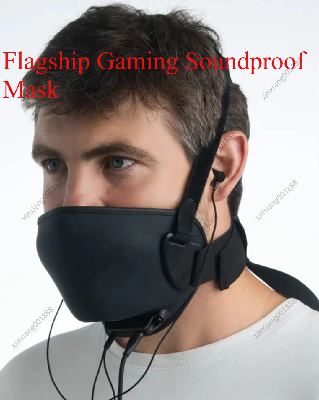 For Gaming Stream Singing Noise Reduction Face Mask CS Headset with Microphone for Streamers
