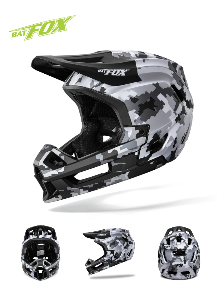 Batfox rosto cheio capacete de bicicleta mtb downhill bmx mountain bike capacete das mulheres dos homens de uma peça motocicleta equitação dh ciclismo capacetes