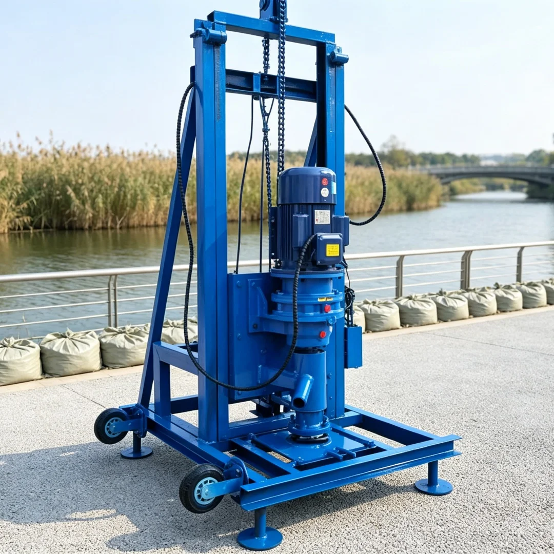 Customized Foreign Trade Factory Wheel‑mounted Water Well Drilling Machine, Small Hydraulic Drilling Rig, Drilling Machine