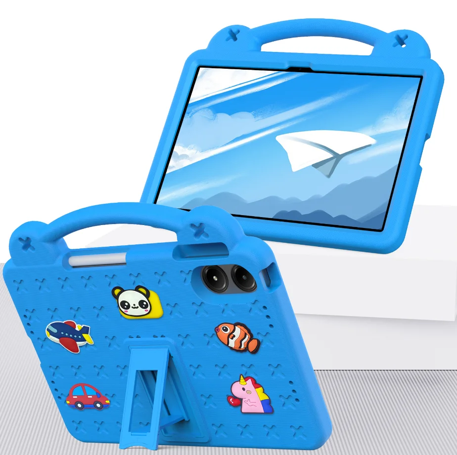 

Kids Safe EVA Stand Case for Xiaomi Redmi Pad Pro 12.1 inch 2024 Childs shockproof Handle Tablet Cover with pen slot