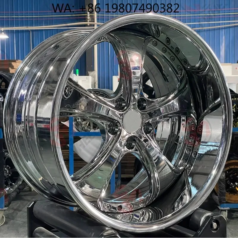 17-22 Inch Multi PCD 3-Piece T6061 Polished Forged Alloy Wheels Aftermarket Performance Rims For Tuning Racing Sport Vehicles Up