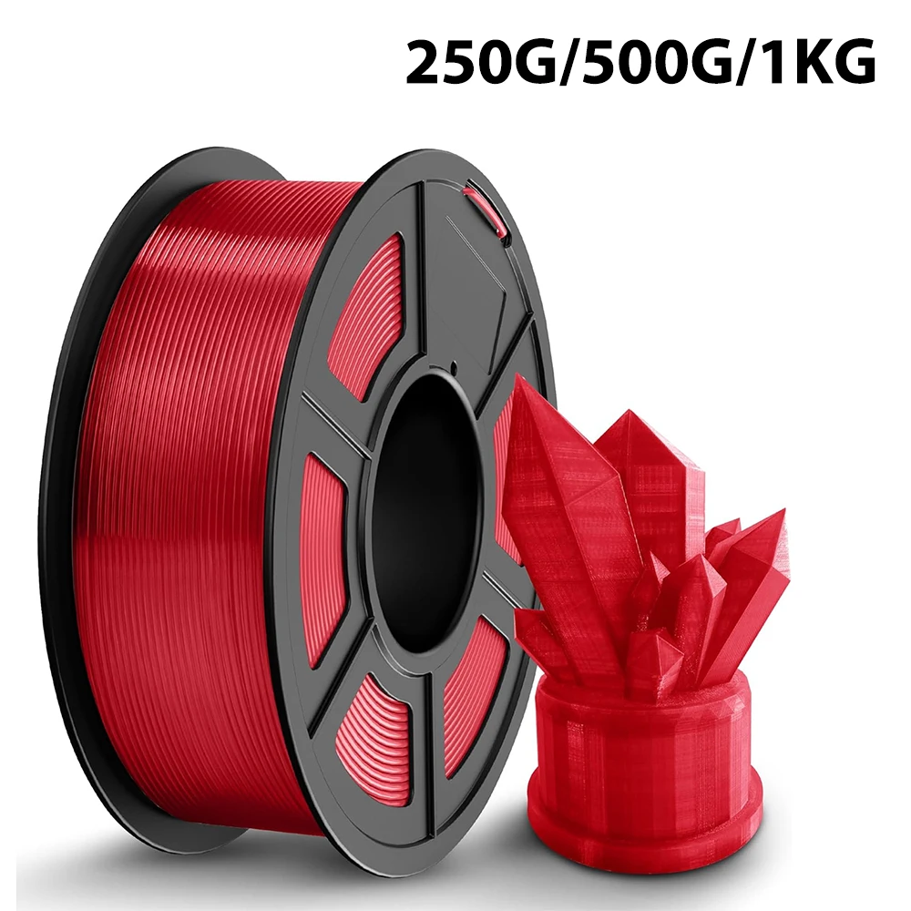 

1.75mm PETG Transparent red 3D Printer Filament Materials Consumables 250g 500g 1kg PETG Transparent 3D Printer Material