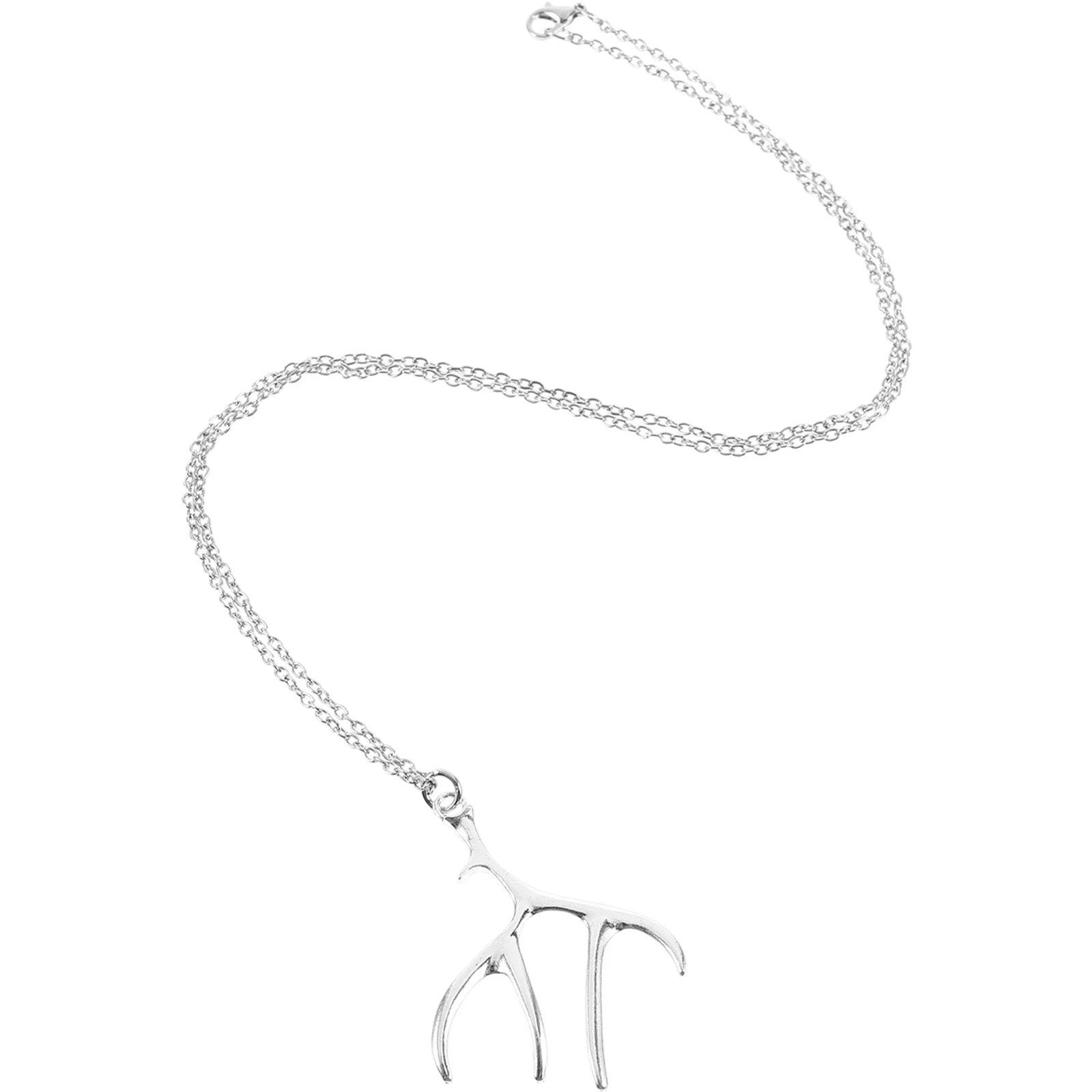 

Christmas Antler Jewelry Deer Horn Necklace Xmas Pendant Stylish Jewelries for Lady Festive Party Accessories Antler Necklace