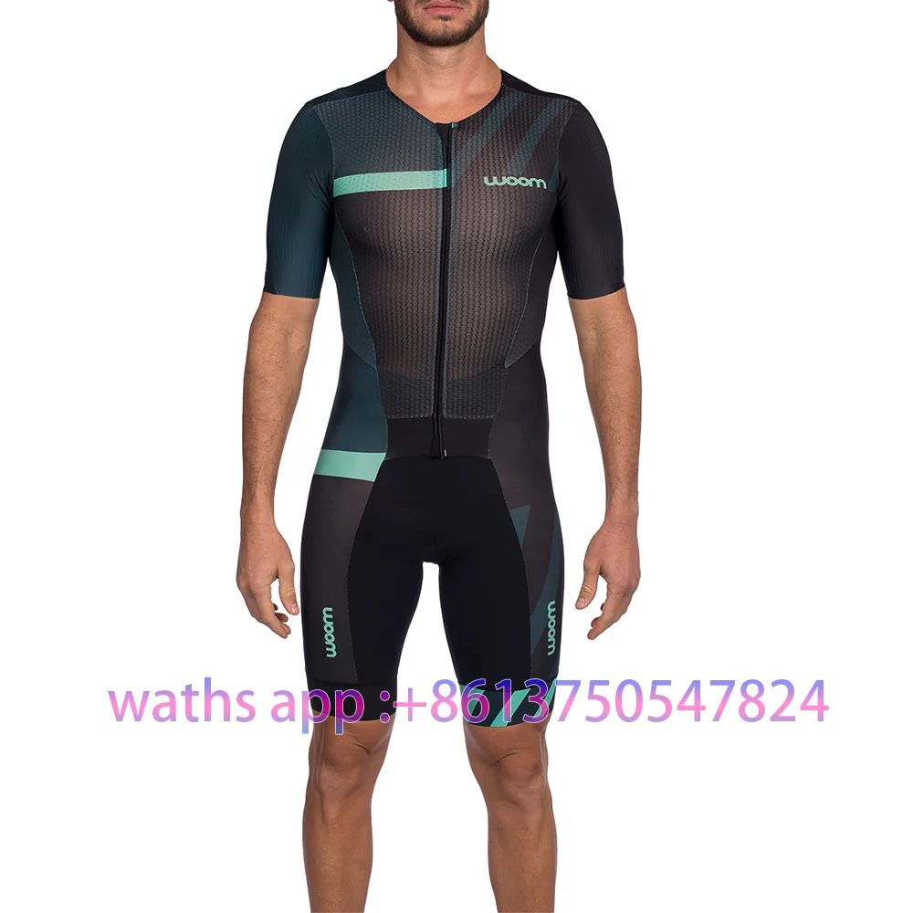 2023 New Men\'s Cycling Jersey Short sleeve Jumpsuit Running Clothing Maillot Ciclismo Summer violet Triathlon Wear Skinsuit